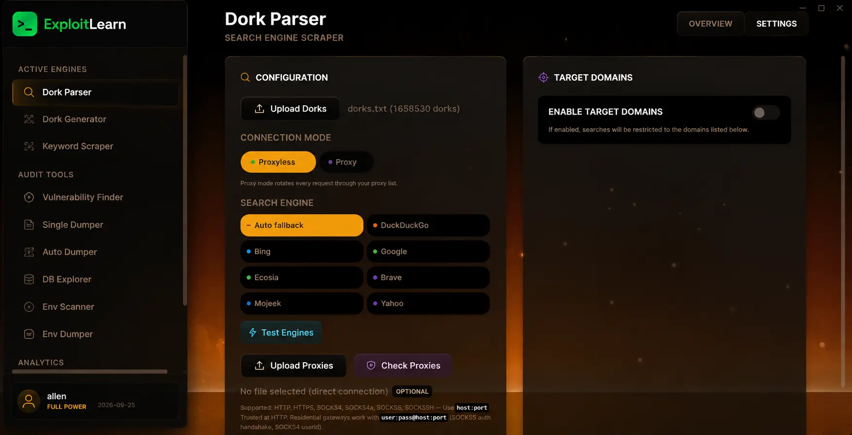 EXPLOIT DORKER | Dork Generator & Parser
